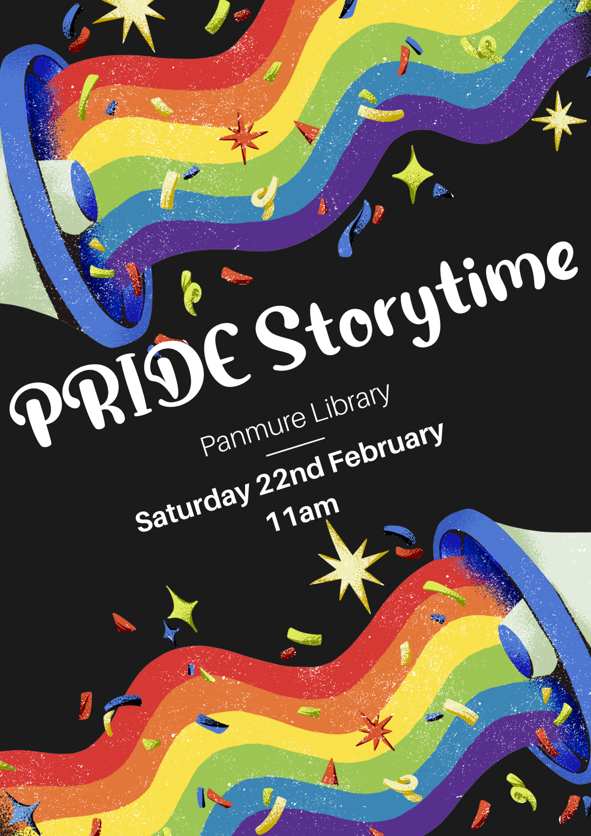 Rainbow Illustrative Festive Pride Month Poster